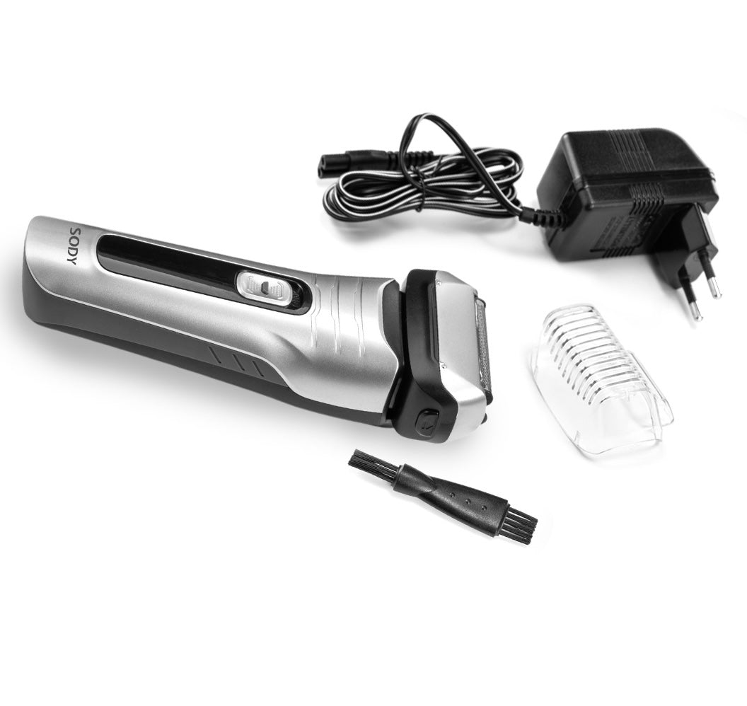 SODY SD1023 Dubbelfolie-rakhyvel med utdragbar trimmer